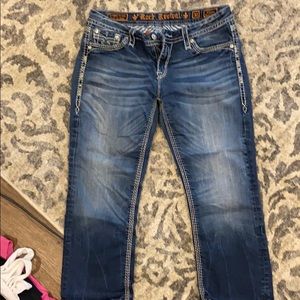 Rock revival cropped jeans